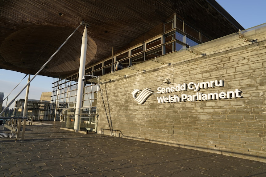 The Welsh parliament building in Cardiff.