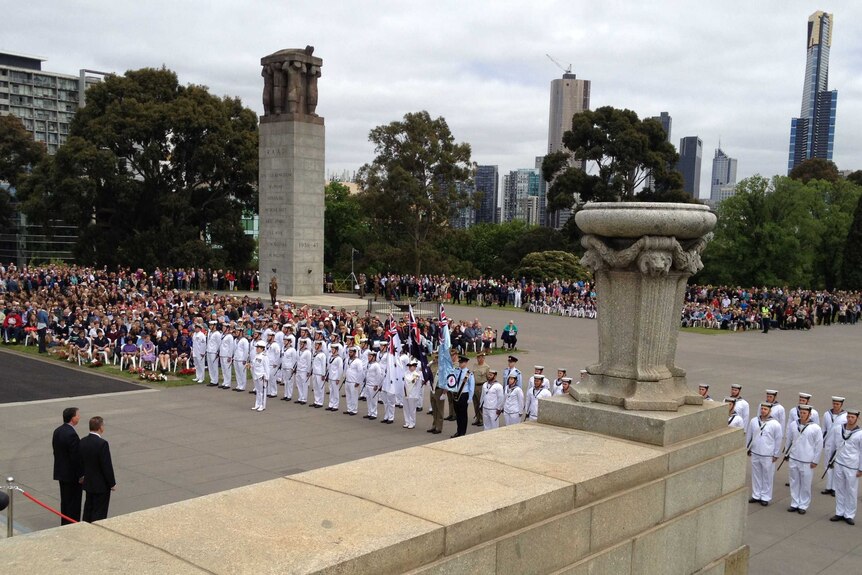 Ceremony at the Melbourne Shrine of Remembrance