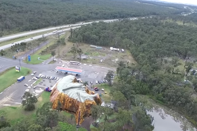 Aerial view of roadhouse