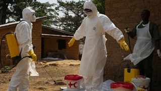 Ebola volunteers in Guinea