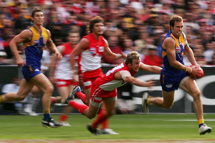 Chris Judd with West Coast in 2005 Grand Final