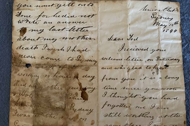 Letter written in 1894