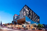 Architects image of the University of Tasmania's student accommodation for central Hobart.