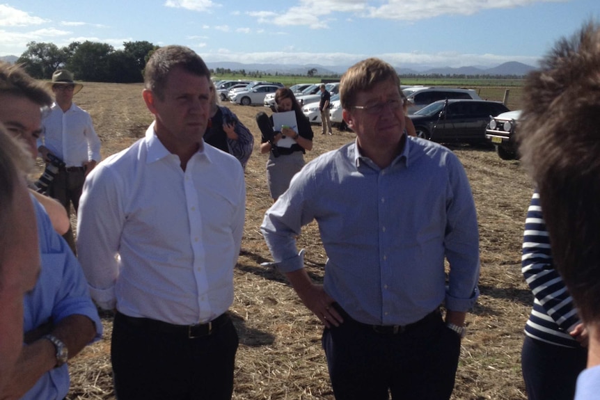 Mike Baird and Troy Grant at the Tamworth DPI