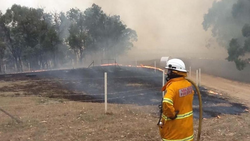 Bushfire near Queanbeyan in southern NSW, on Jan 8, 2013.