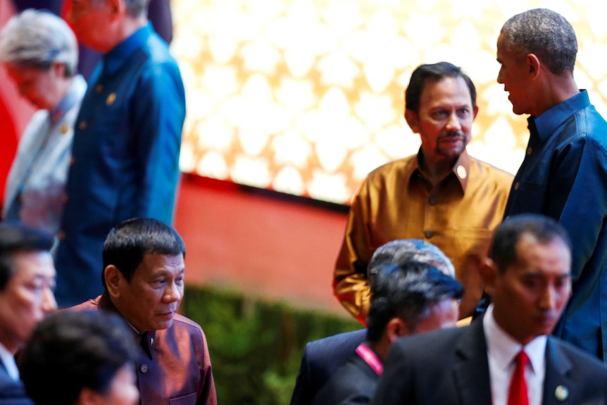 Philippine President Rodrigo Duterte arrives at the ASEAN Summit
