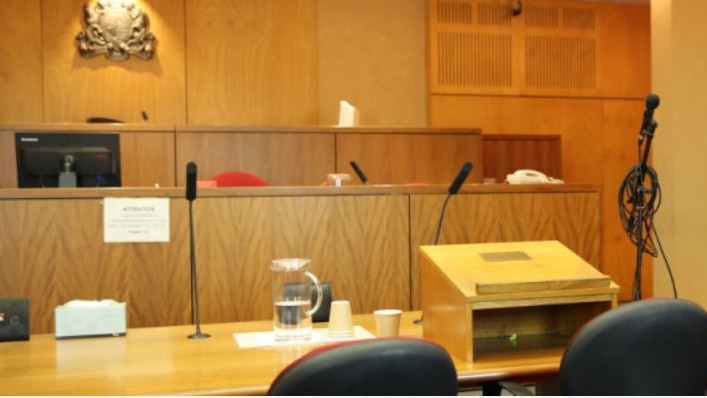 An empty court room in Australia
