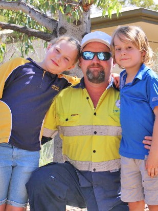 Craig Franklin and his children