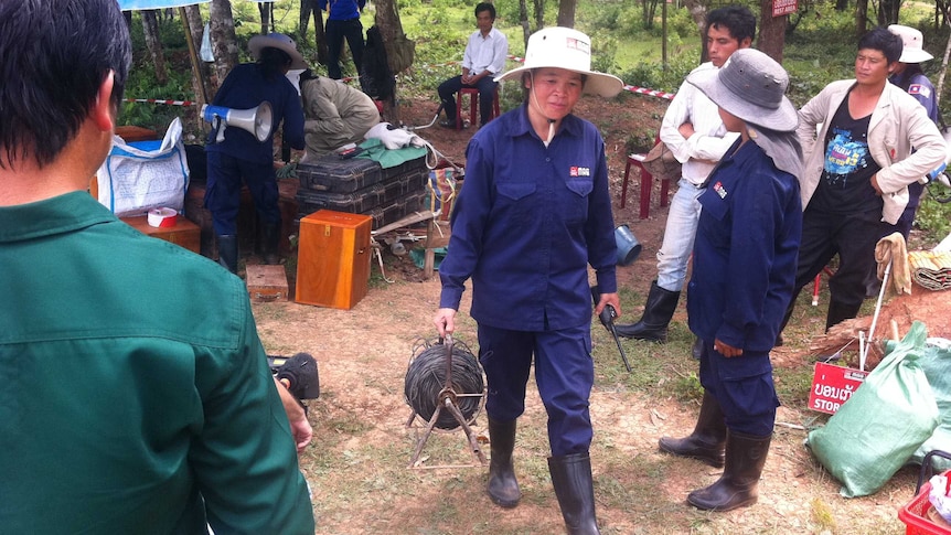De-mining teams at work in Xieng Khouang province, Laos