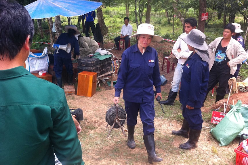 De-mining teams at work in Xieng Khouang province, Laos