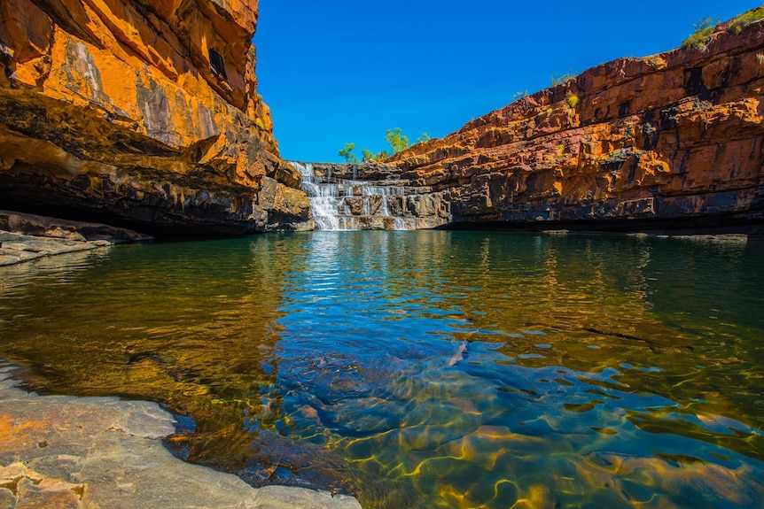 Water and cliffs