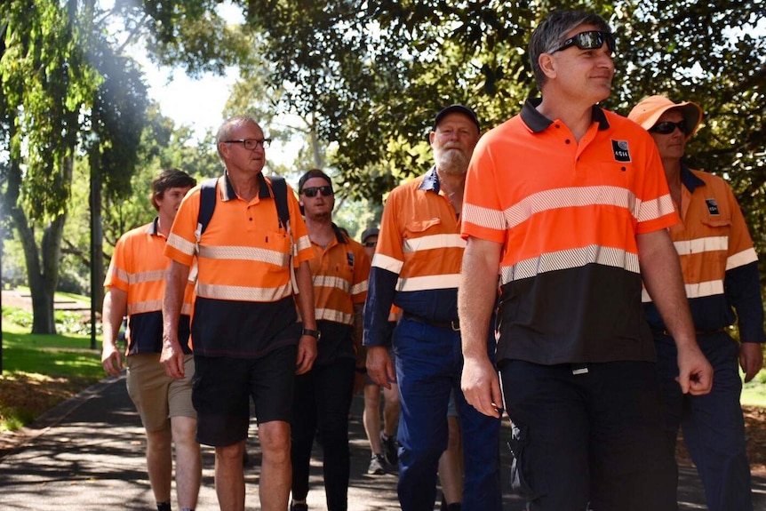 More than 100 workers have been bussed in from Gippsland.