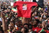 Ethiopians attend a rally in support of the new Prime Minister Abiy Ahmed