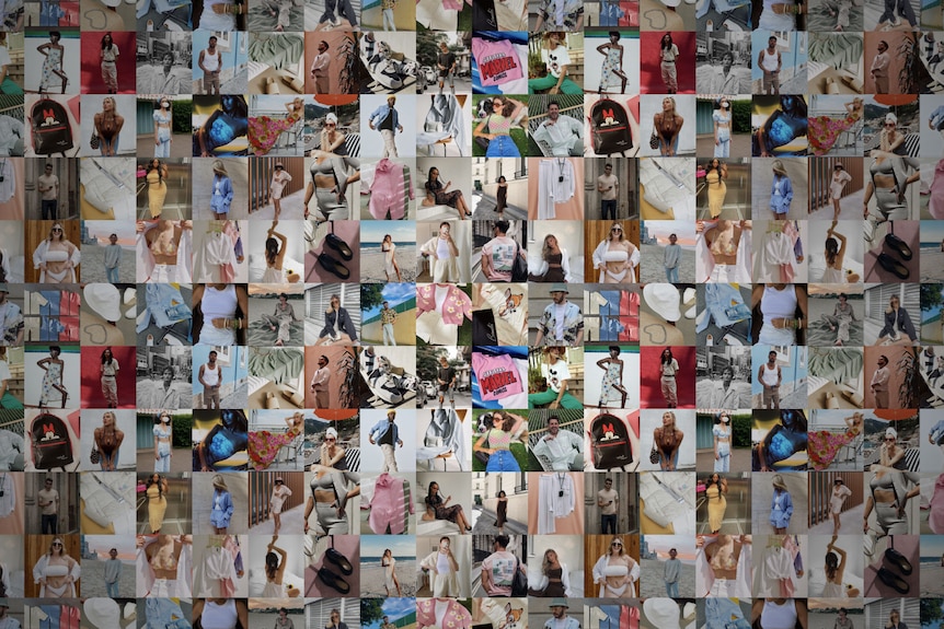 Fast fashion collage.