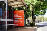 A bus stop at Gilberton on Walkerville Terrace.