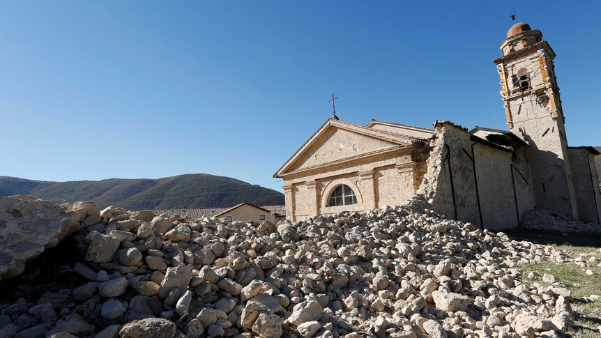 Saint Anthony church rubble