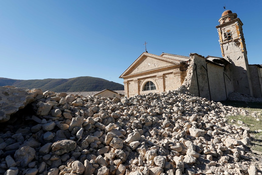 Saint Anthony church rubble