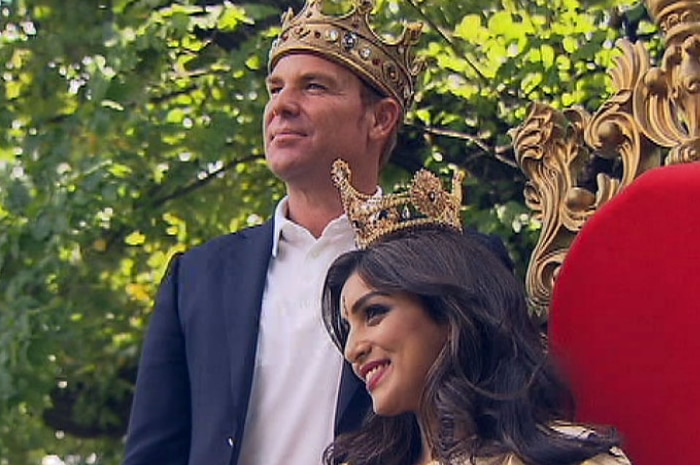 Shane Warne and Pallavi Sharda the 2015 king and queen of Moomba