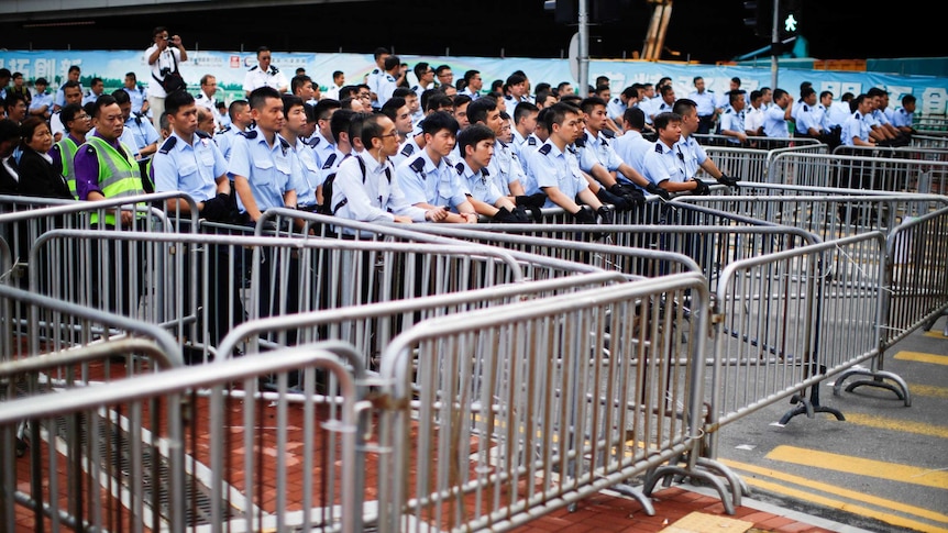 Police in Hong Kong