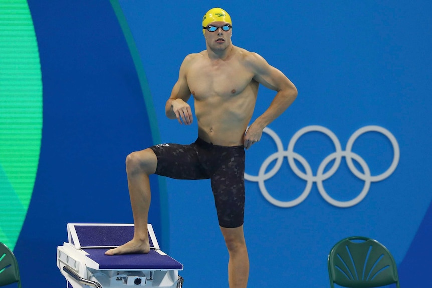 Kyle Chalmers before the 100m freestyle semi