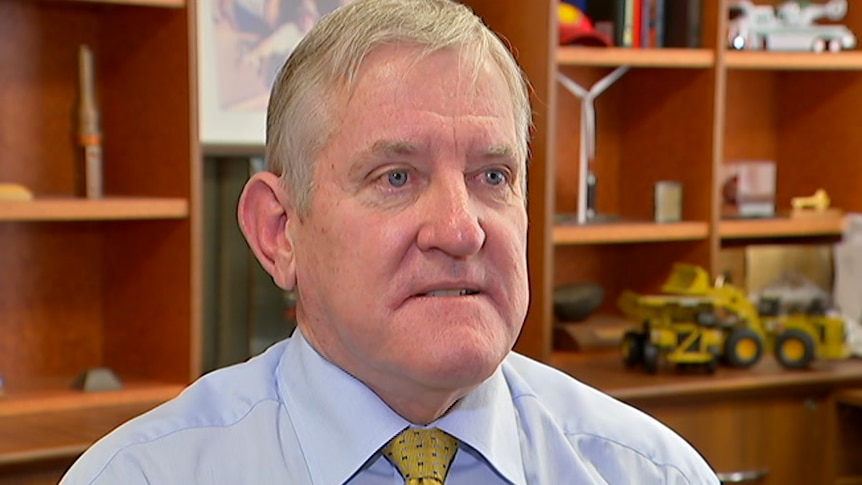 Queensland Resources Council chief executive Ian Macfarlane speaks to the ABC in his office.