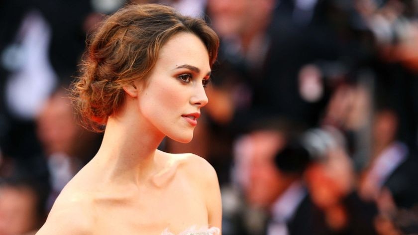 Actress Keira Knightley attends the Atonement premiere at the Venice Film Festival.