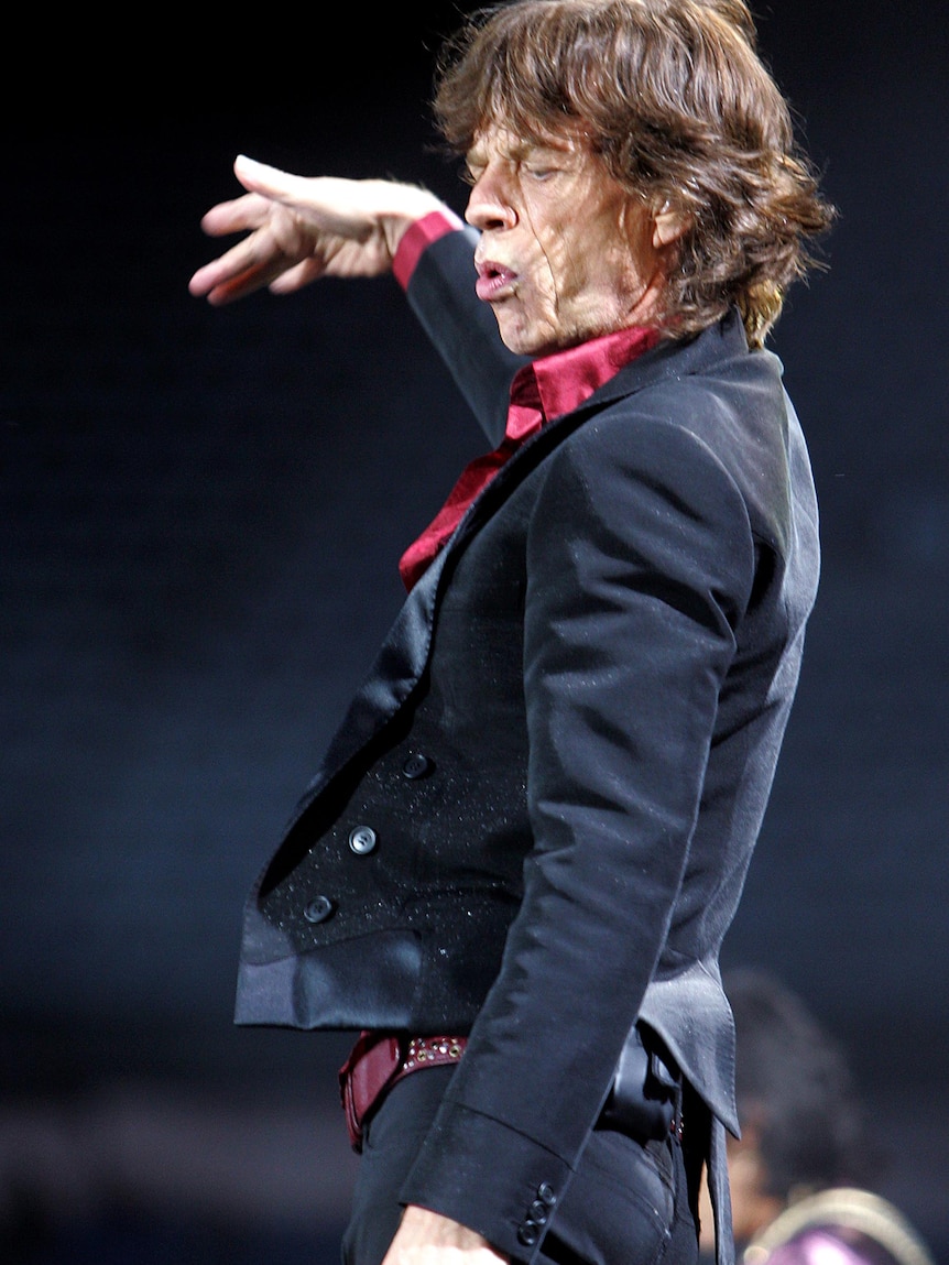 Mick Jagger performs with the Rolling Stones