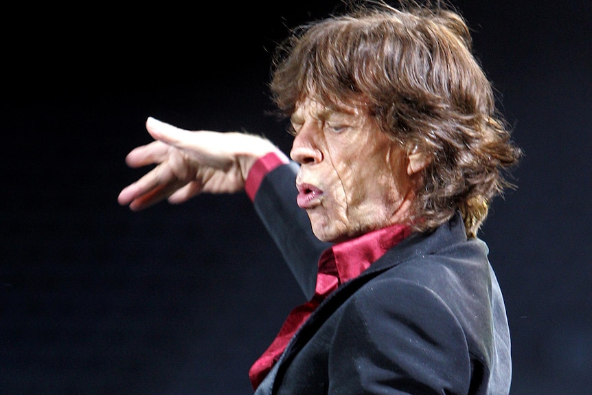 Mick Jagger performs with the Rolling Stones.