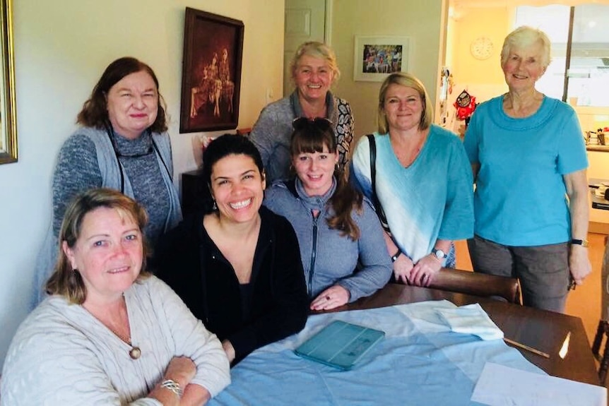 Kelly West (third from left) and the volunteers at Mothers' Milk Bank on the Gold Coast in Queensland