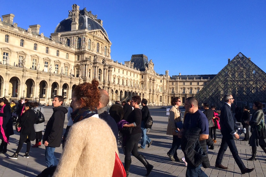 Outside The Louvre after Paris attacks