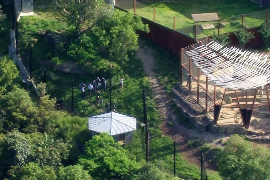 An aerial view of Taronga Zoo