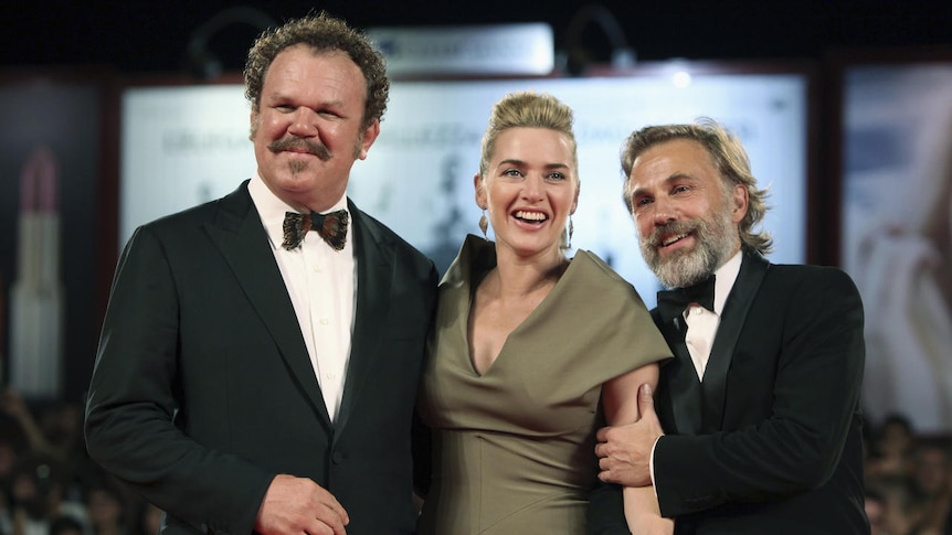 Kate Winslet, John C Reilly and Christoph Waltz