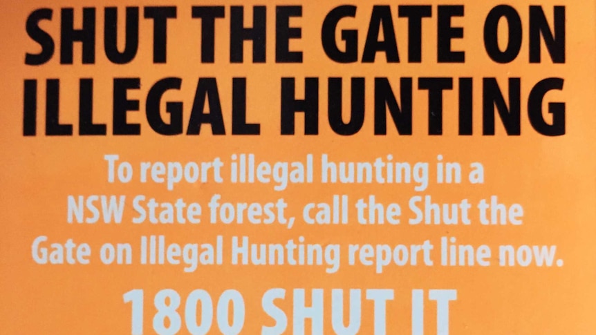 A fridge magnet calling for the public to 'dob in' illegal hunters.