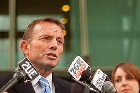 Tony Abbott speaking to the media in November (ABC Flickr Pool: jthommo101)