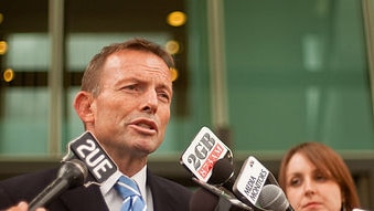 Tony Abbott speaking to the media in November (ABC Flickr Pool: jthommo101)