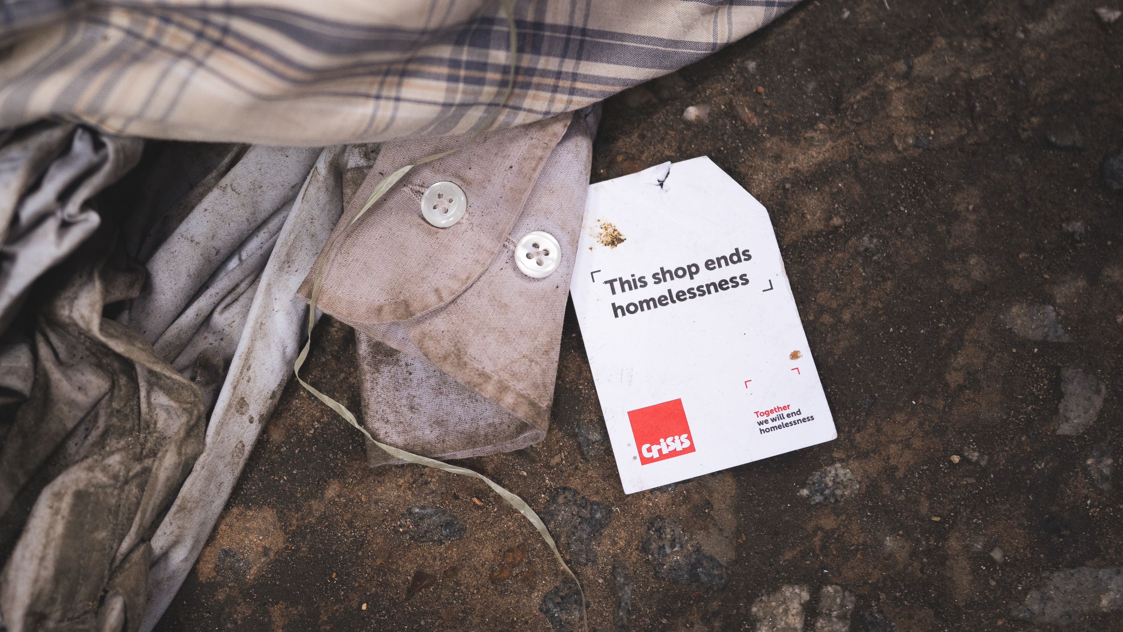 A tag reads 'this shop ends homelessness'.