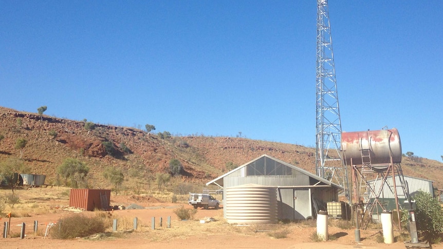 Mobile phone tower at Barrow Creek