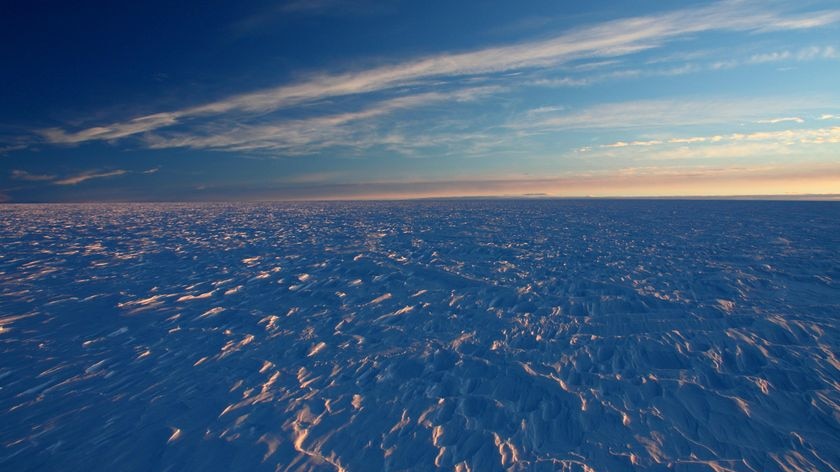 Scientists are using radar equipment to find out what is below the ice.