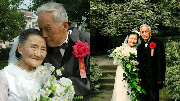 Cao Yuehua and Wang Deyi have recreated wedding photos for their 70th anniversary