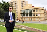 Steven Marshall outside the Women's and Children's Hospital