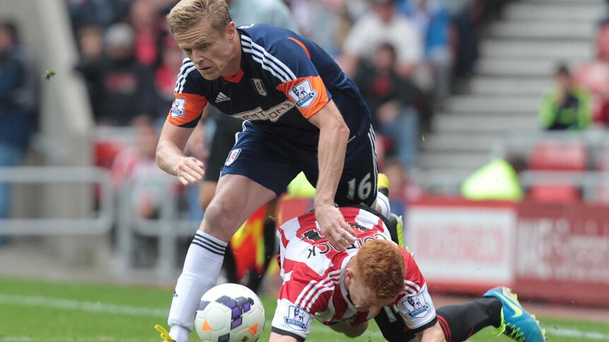 Damien Duff playing for Fulham