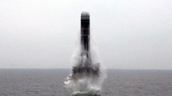 North Korea's submarine-launched ballistic missile.