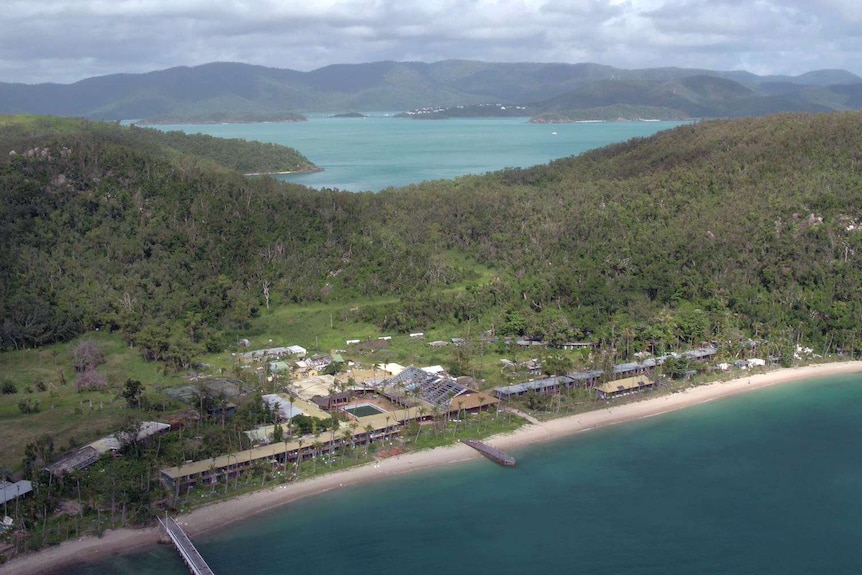 An aerial view of South Molle Island.