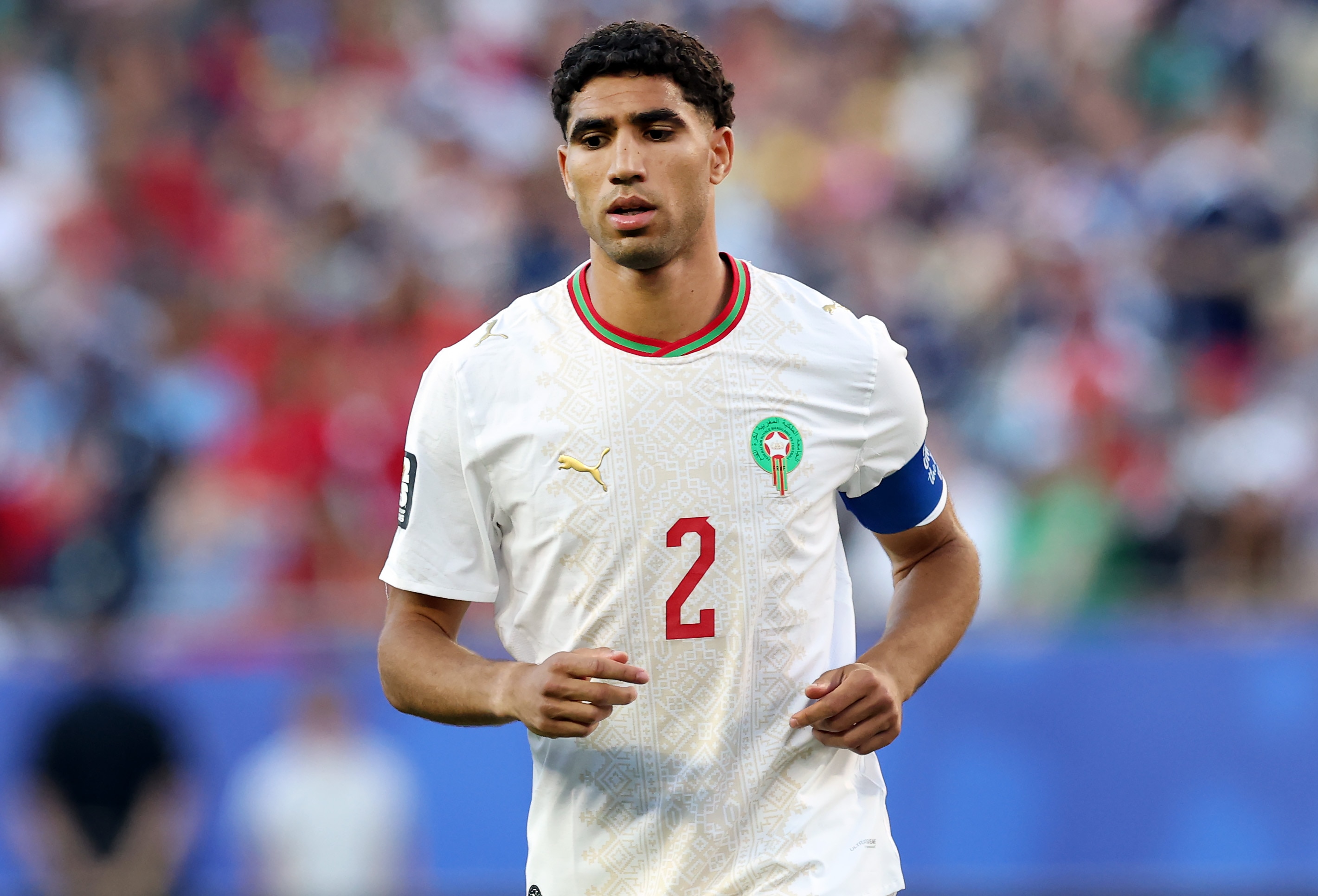 Achraf Hakimi playing for Morocco