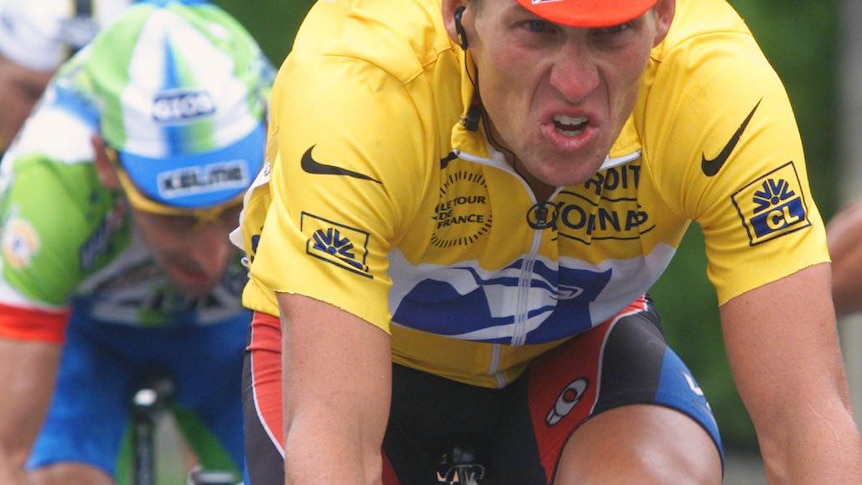 Lance Armstrong during the 16th stage of the 86th Tour de France between Lannemezan and Pau in the Pyrenees.