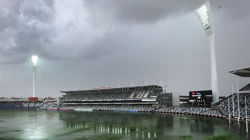 Kardinia Park soaked before preseason cup match