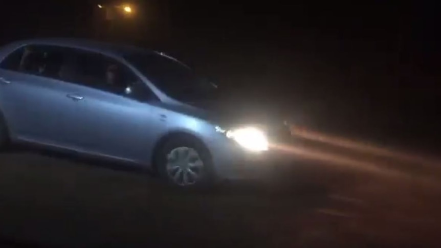 Still taken from a video of a stolen car speeding dangerously through Derby.