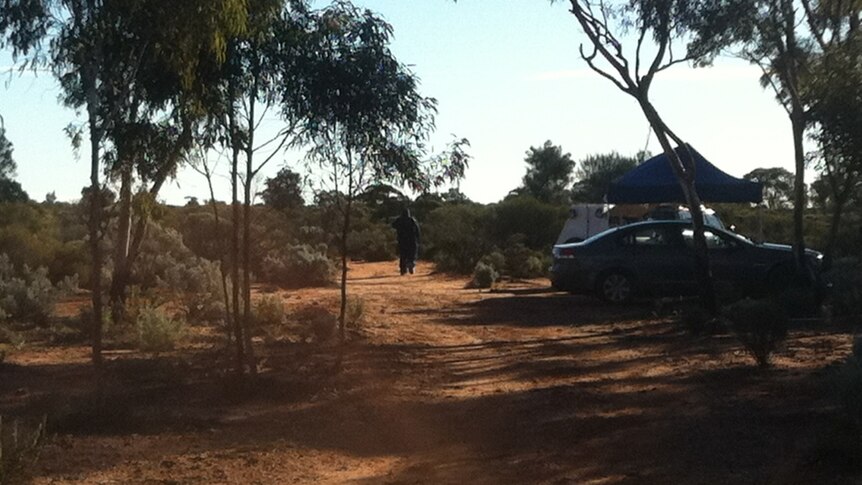 The scene where remains of 62-year-old Goldfields woman Veronica Messina have been found