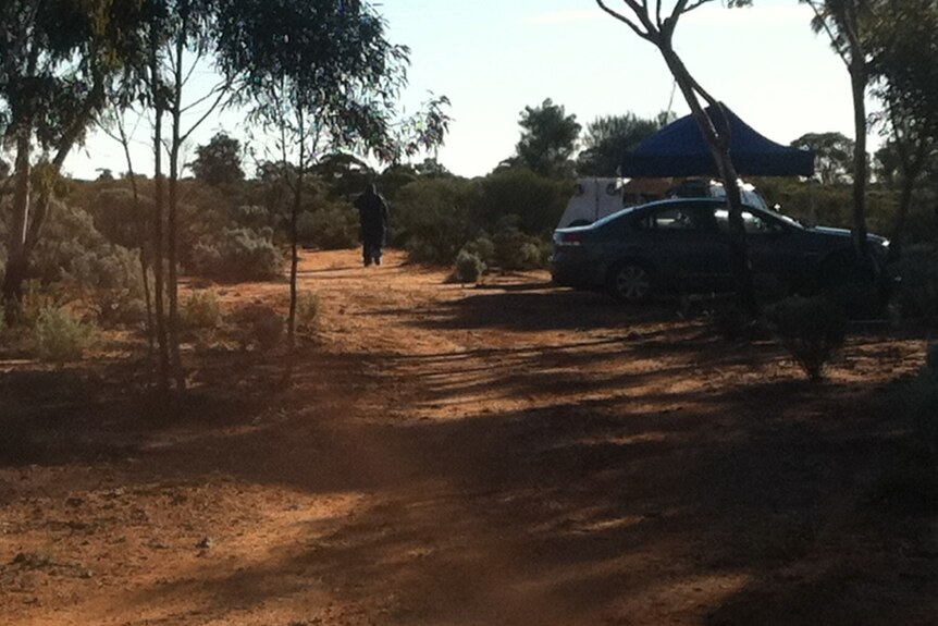 The scene where remains of 62-year-old Goldfields woman Veronica Messina have been found