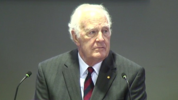 Former governor-general Peter Hollingworth in the Federal Court in Hobart.